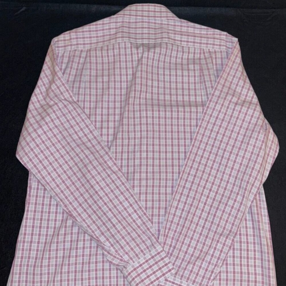 Tommy Bahama 16.5 36/37 Fitted Dress Shirt Mens Pink Shirt Long Sleeve - Picture 4 of 4